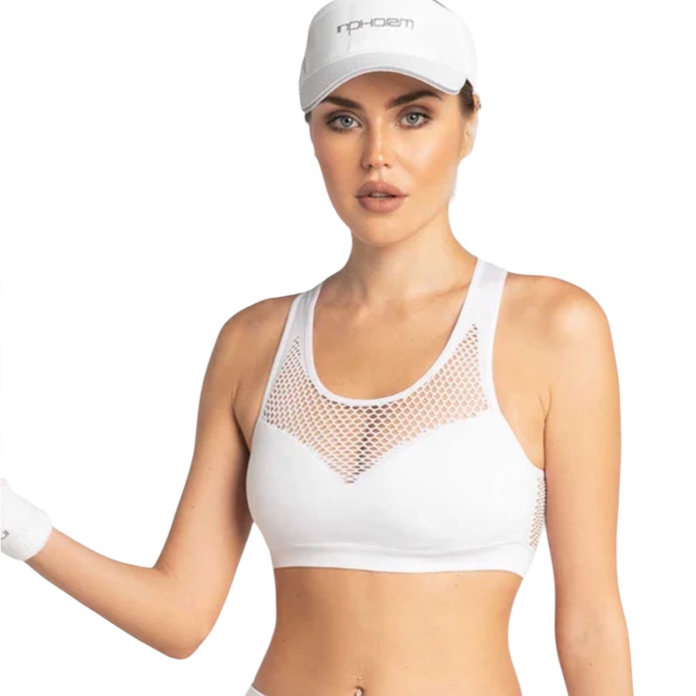 inPhorm NYC • Small Eyelet Mesh Seamless Bra - White